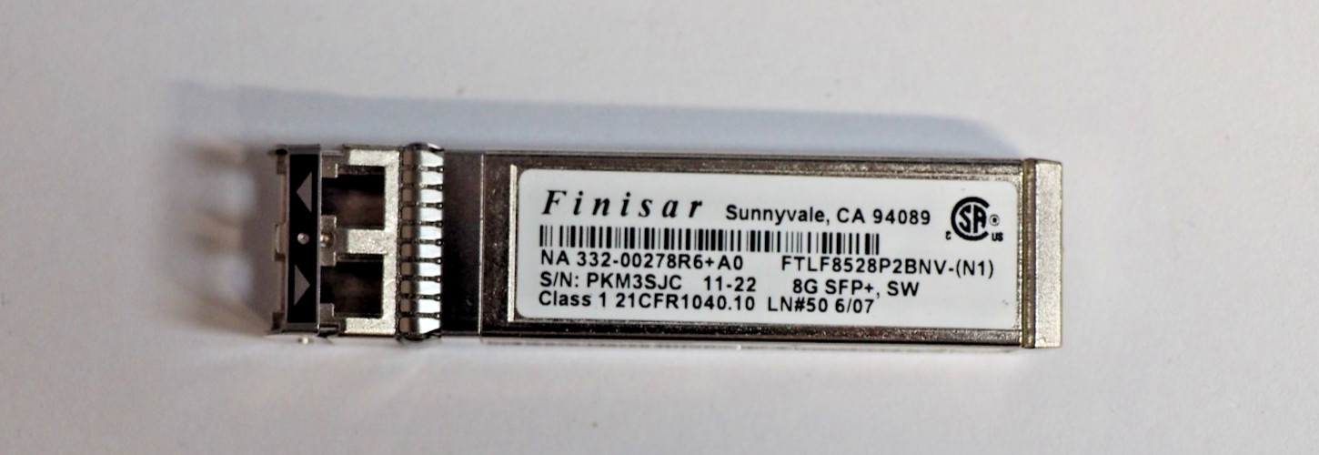 Lot of*12 FINISAR FTLF8528P2BNV-(N1) 8Gb SWL SFP+ 850nm 150m Optical Transceiver