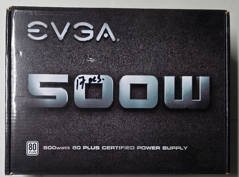 EVGA 500 W1, 80+ WHITE 500W Power Supply ( 100-W1-0500-KR)