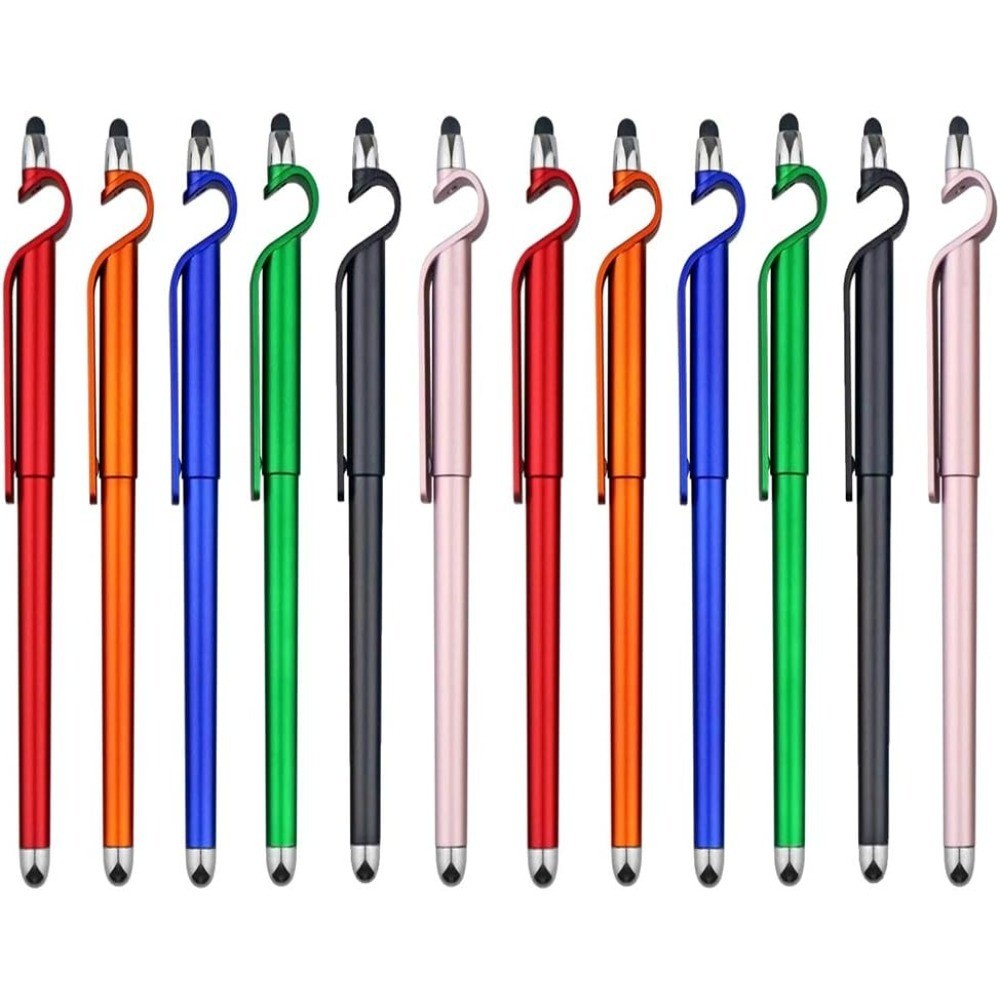 Stylus Pen, 12 Pcs Multifunctional 3 in 1 Phone Holder + acitive Stylus +