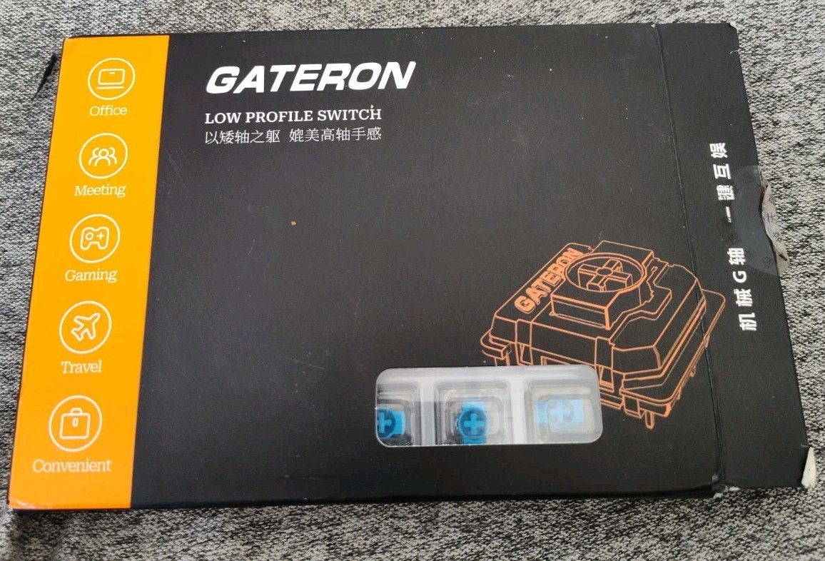 GATERON KS-33 Low Profile Blue Keyboard Switches, 35 pcs