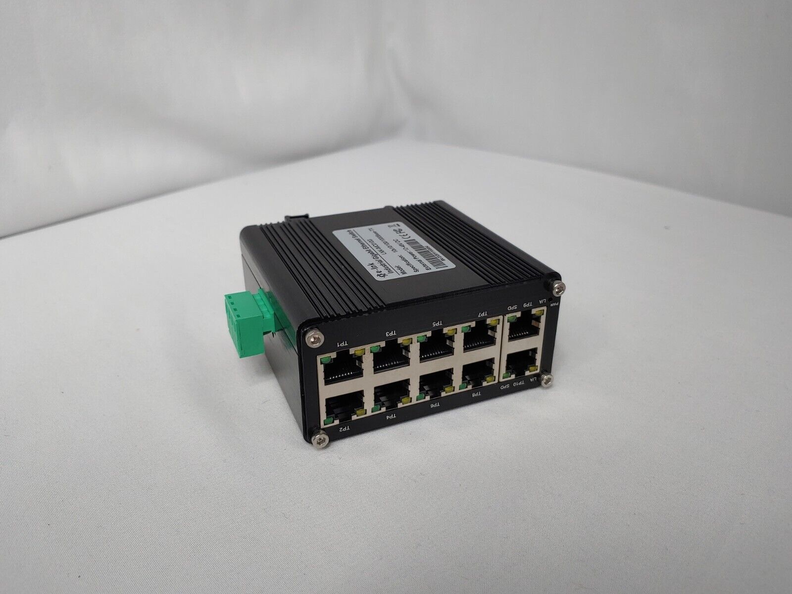 e-Ink Mini Industrial Gigabit 10 Port Ethernet Switch LNK-IMC010G 12-48V DC