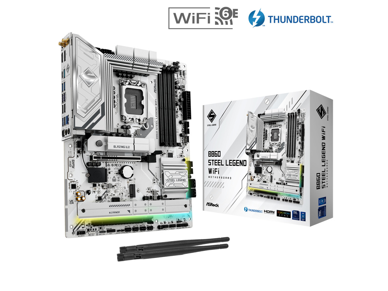 ASRock B860 Steel Legend WiFi LGA 1851 Intel B860 SATA 6Gb/s DDR5 ATX