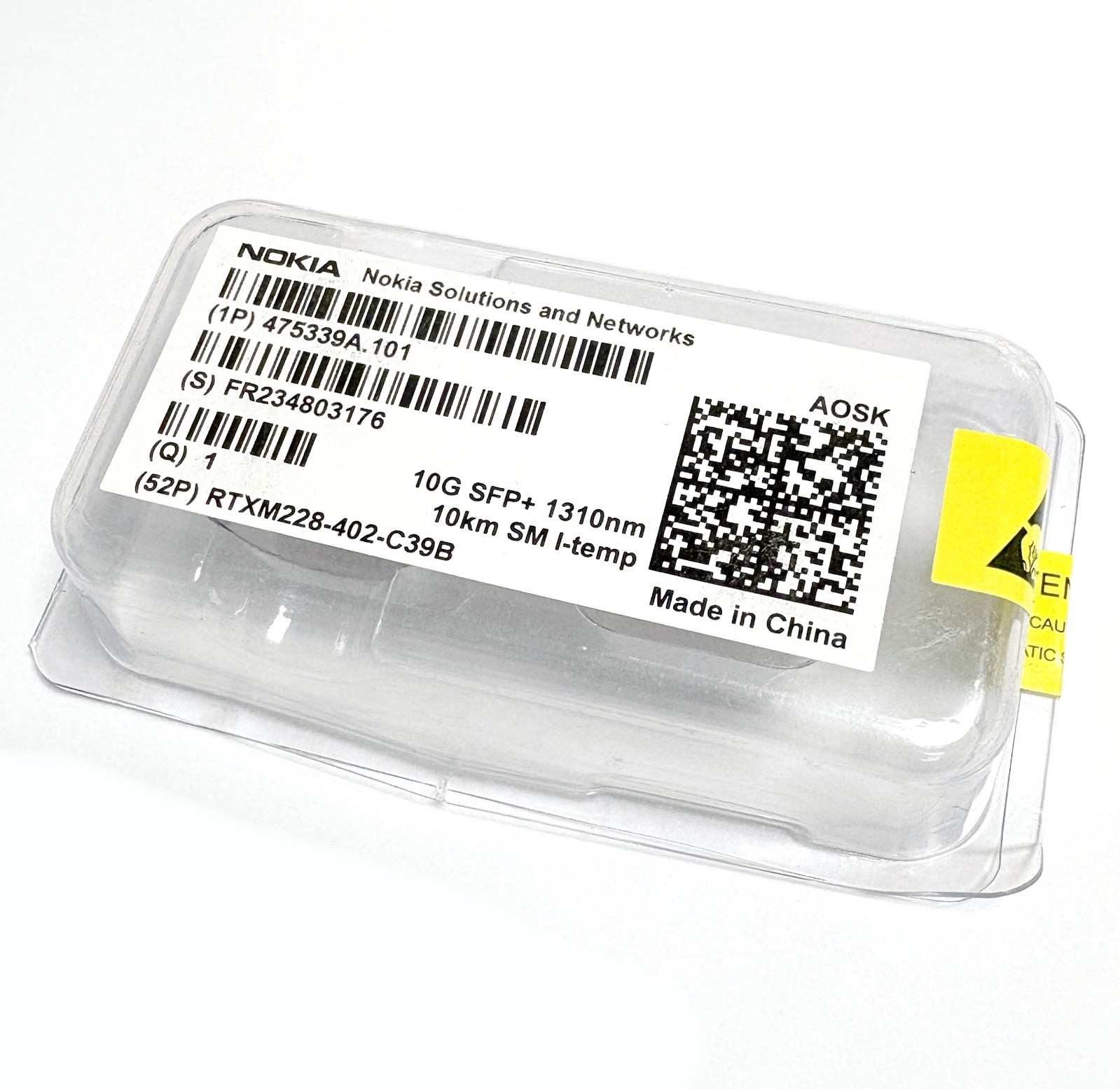 Nokia 475339A.101 AOSK 10G SFP+ 1310 nm 10km Transceiver module New  Original
