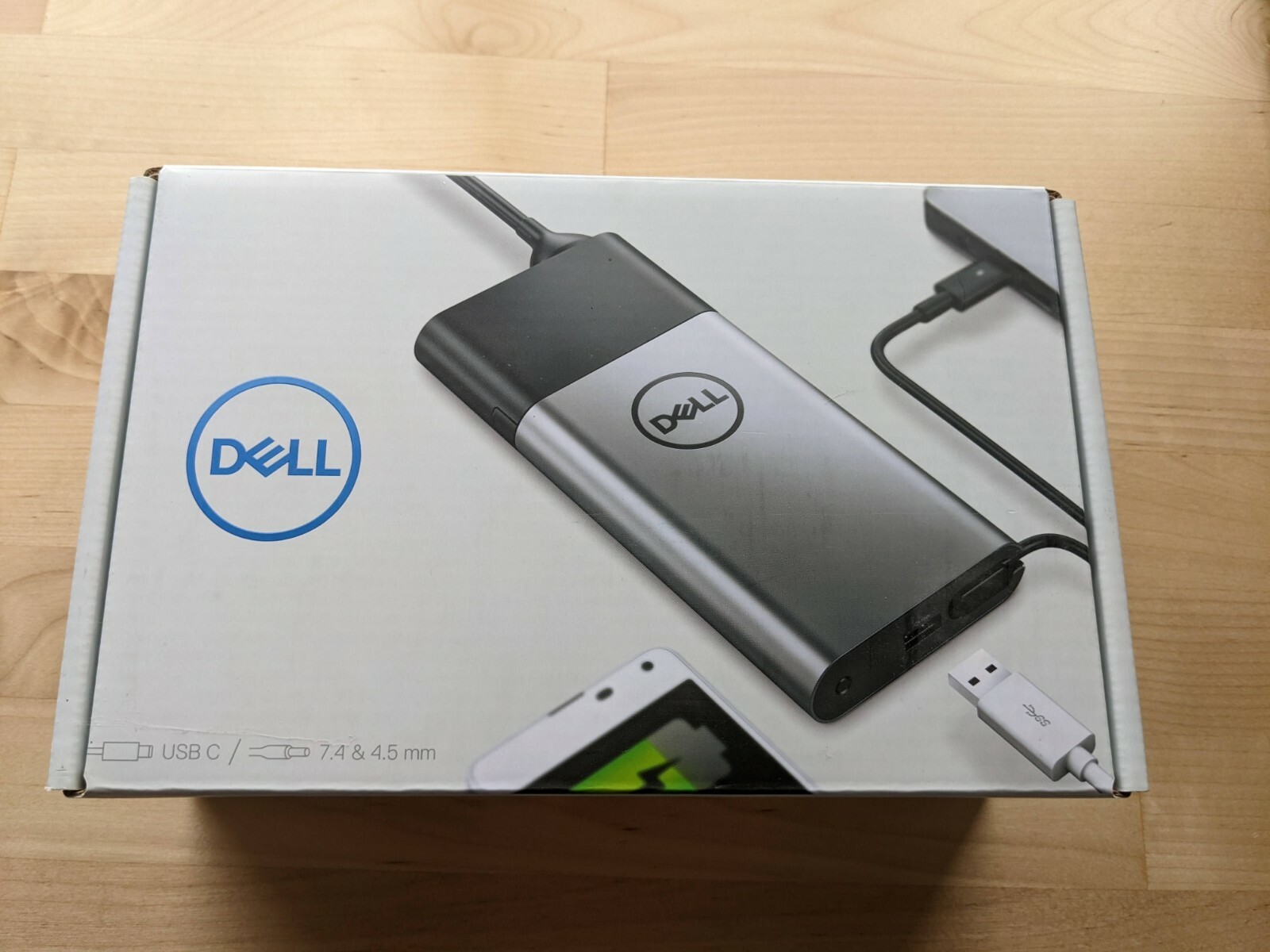 Dell Hybrid AC Adapter + Power Bank - PH45W17-AA - USB-C - 4.5mm & 7.4mm barrel