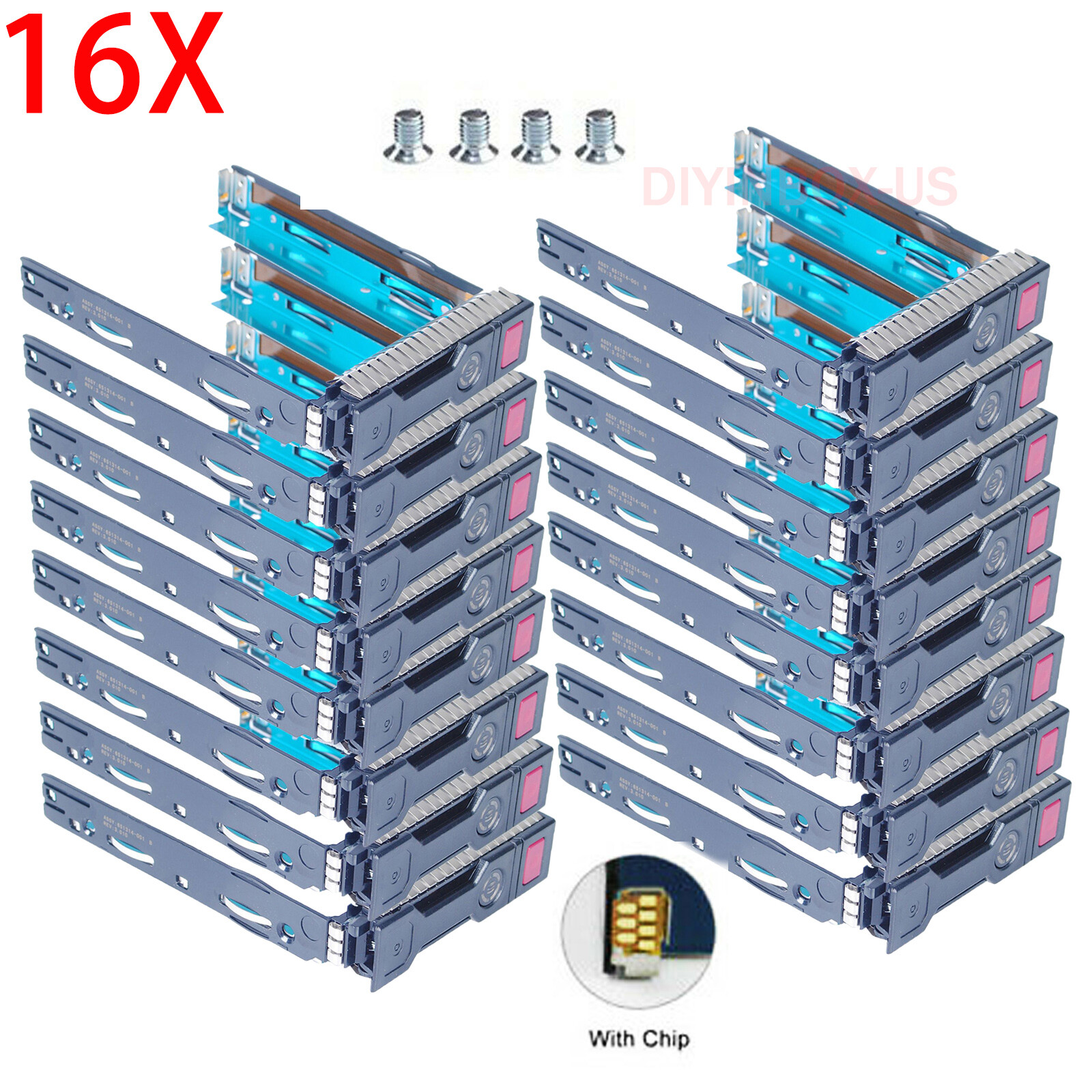 X16 HP 651314-001 G8 Gen8 Drive Caddy 3.5 SAS SATA HDD Tray 651320-001 DL380p US
