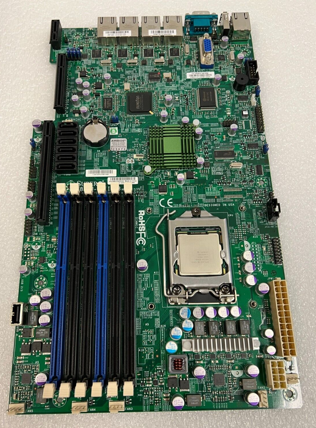 Supermicro X8SIU-F-II008  Motherboard w/ Intel Xeon X3450 Quad-Core LGA1156 CPU