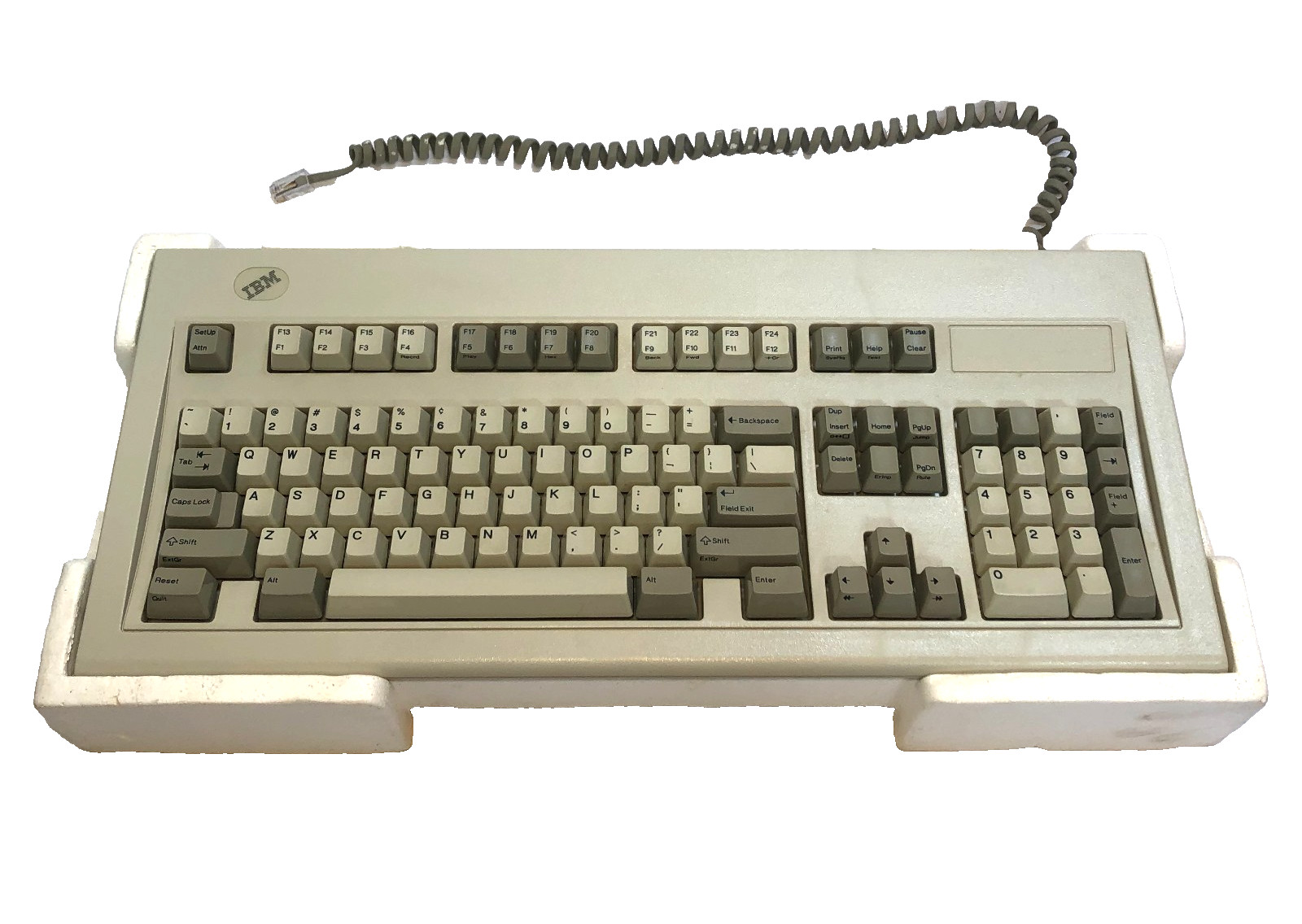 VINTAGE IBM KEYBOARD (1985) F2 Model M Mechanical Clicky RJ45 Connector