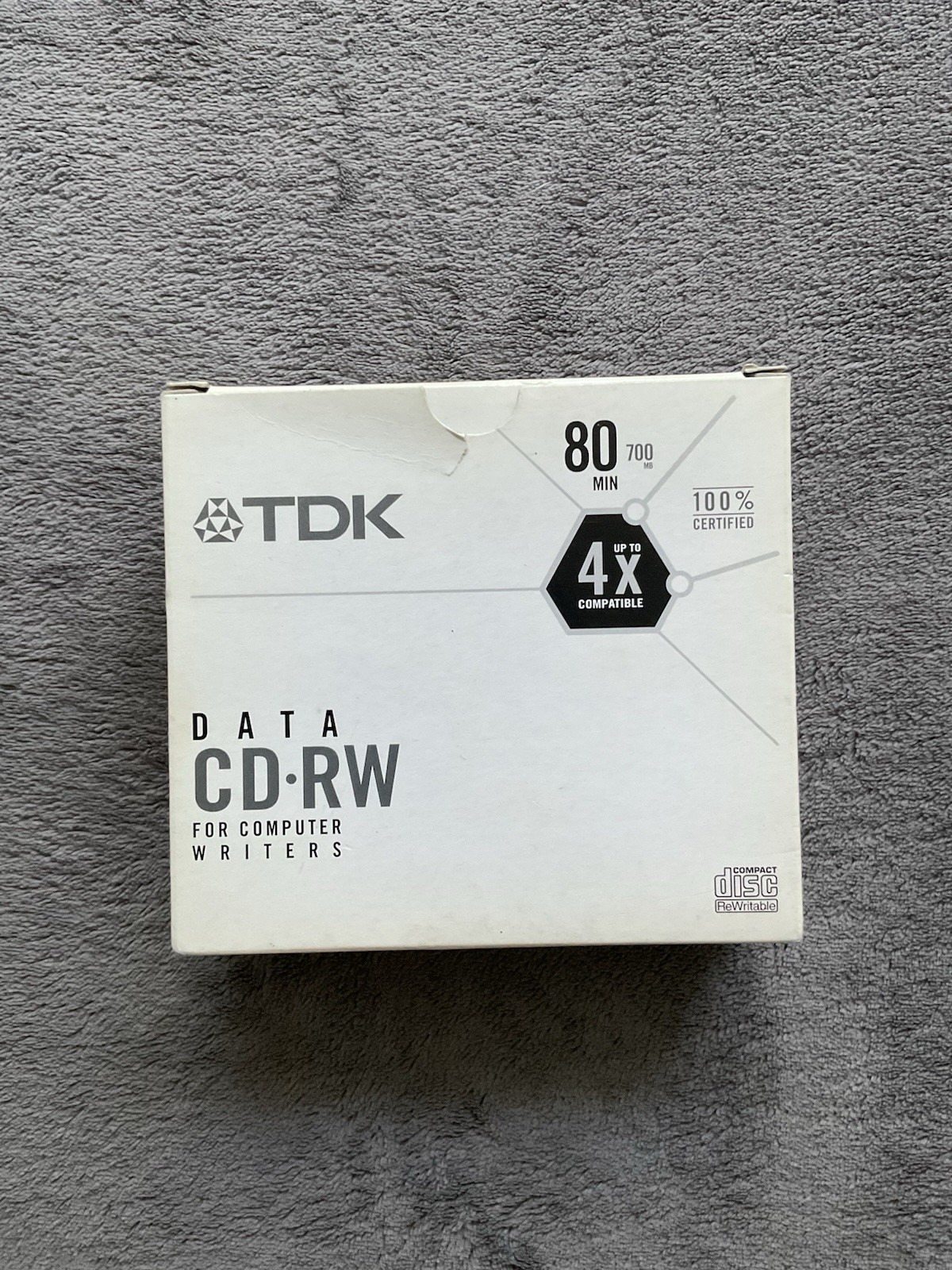 TDK DATA CD-RW For Computer Writers 80min 700MB - QTY 10 Discs Sealed