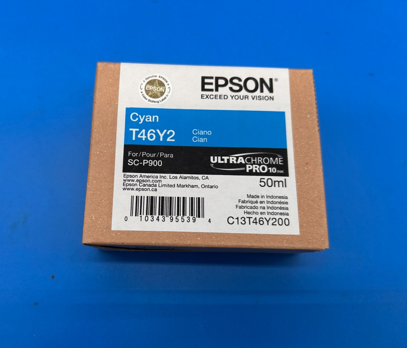 EPSON Cyan T46Y2 Printer Ink - Unopened - Unused - 