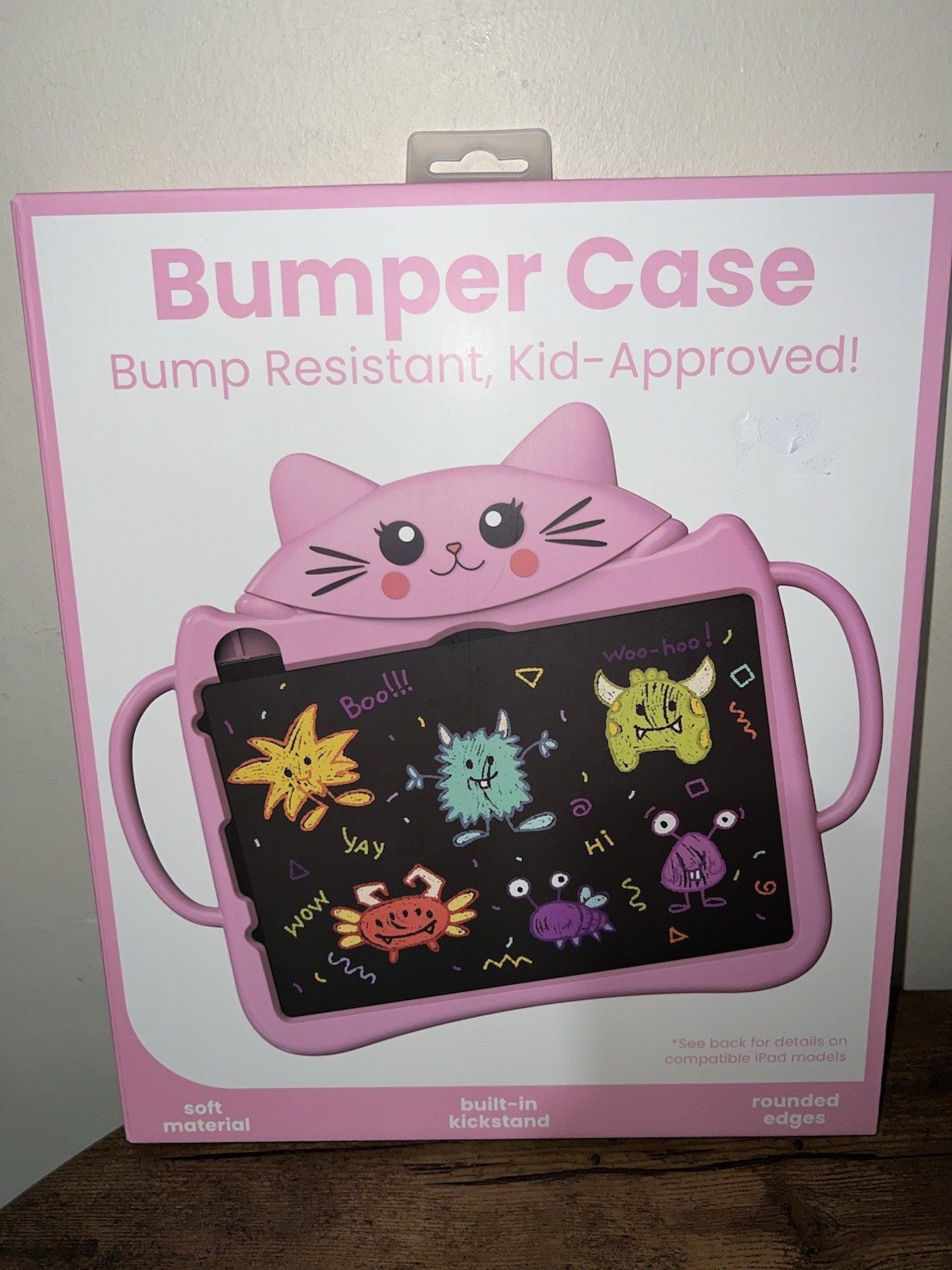 Pink Cat Silicone Bumper Case Shockproof w/ Built-In Kickstand iPad Pro 11"