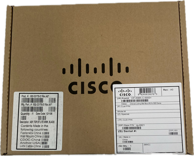 Cisco CP-WMK-C-6900 Locking Wall Mount Kit for 6921 6941 6945 6961 Phones