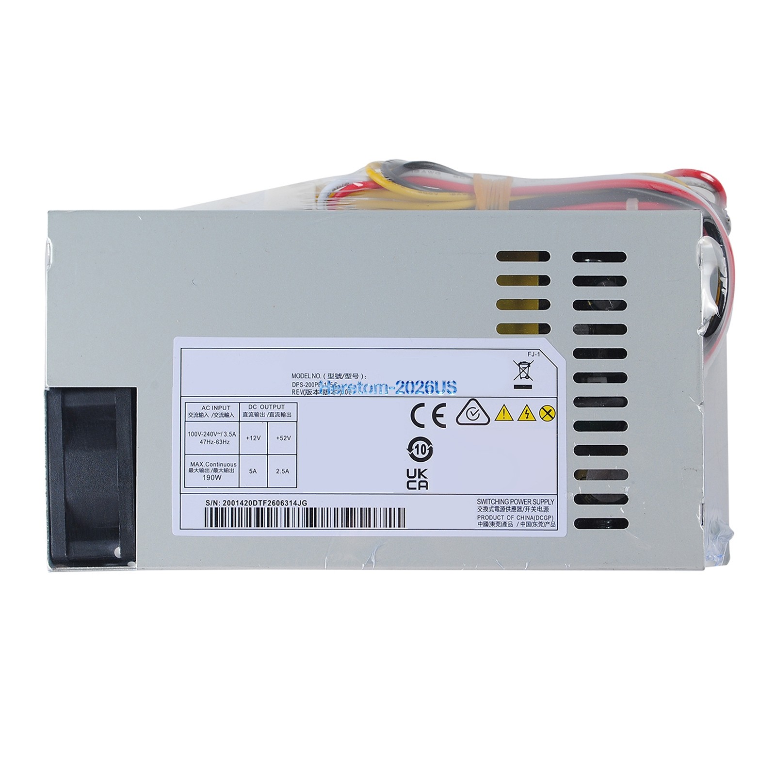 190W Power Supply DPS-200PB-185 B AC 100-240V 3.5A 47-63HZ For Delta DVR US SHIP