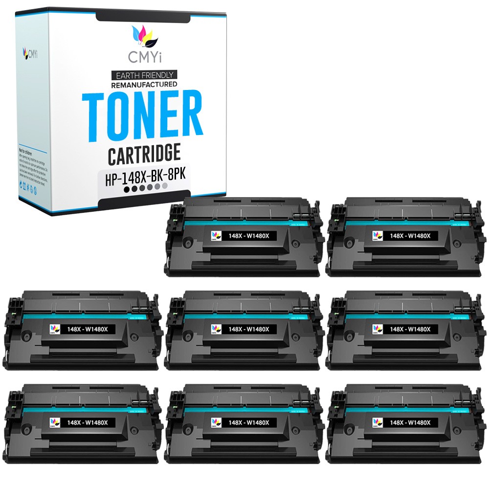 CMYi 8PK Replacement 148X Cartridges for HP LaserJet Pro 4001ne 4002dn 4002dne