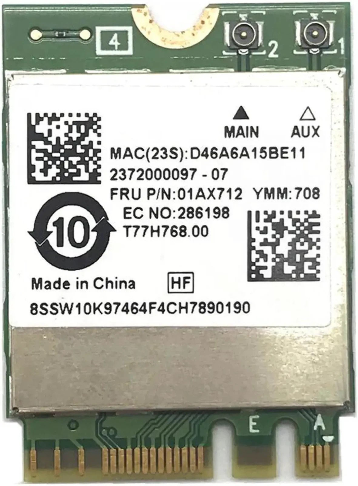 01AX712 SW10K97464 GENUINE LENOVO WIRELESS CARD FLEX 6-14IKB HH T77H768.00 USA