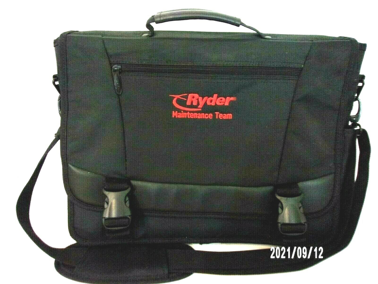 Leeds Portfolio Laptop Case Messenger Bag Black Ryder Maintenance Team Logo