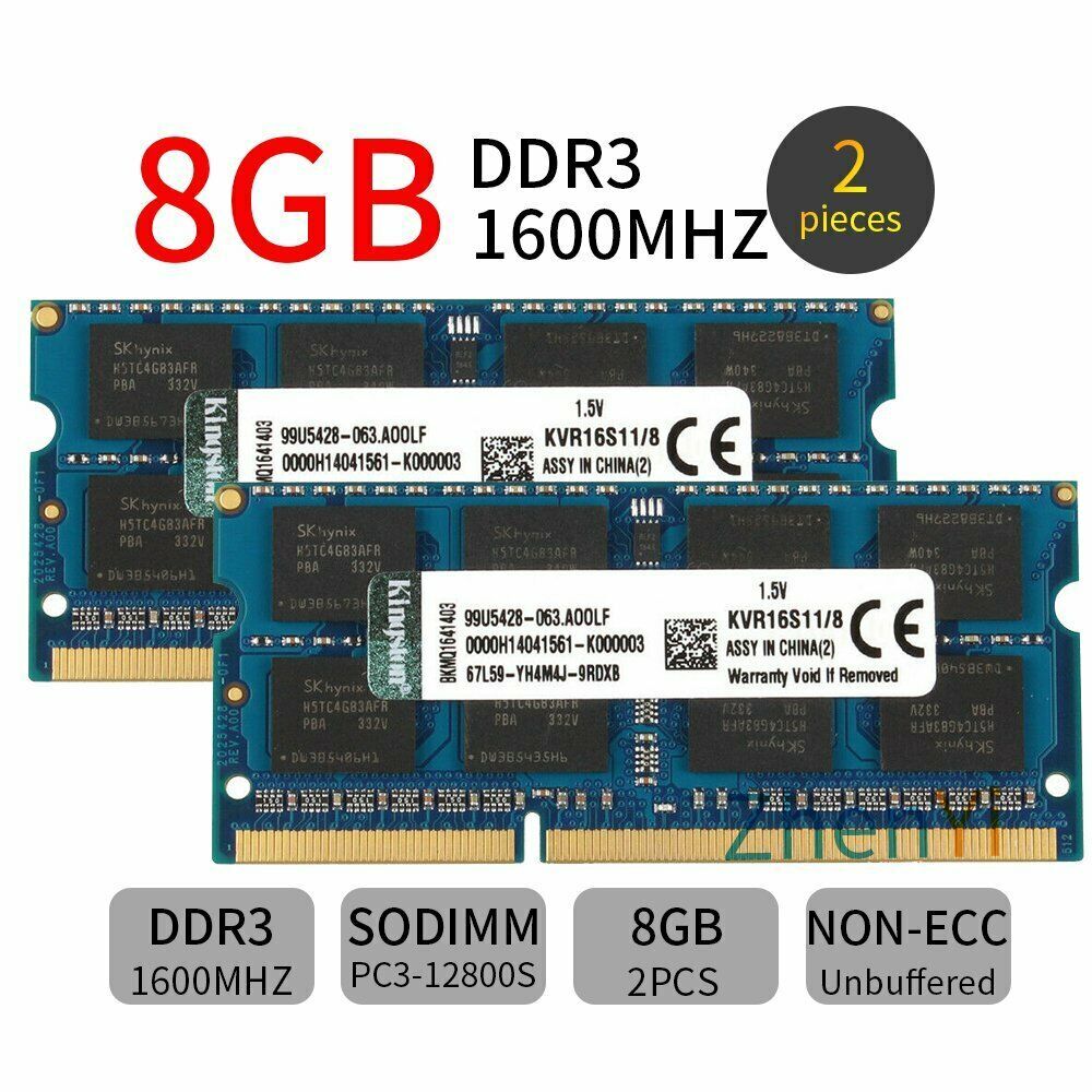 Kingston 16GB 2x 8GB 4GB 2G PC3-12800S DDR3 1600MHz SODIMM Laptop Memory RAM LOT