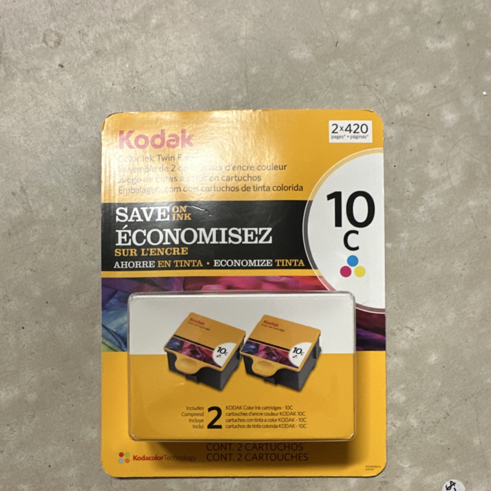 Kodak 10C Tri-Color Inkjet Twin Pack (2) Cartridges for ESP 1.5-9.0