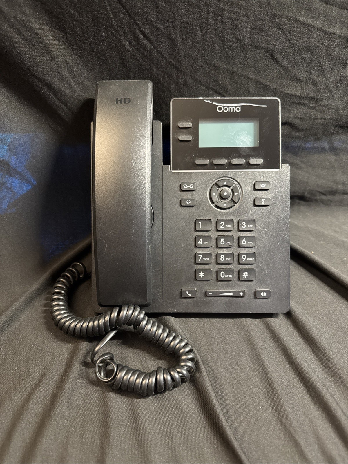 Ooma Office  GRP2602P 2-Line Corded VoIP Phone Black PoE Speakerphone RJ-45 