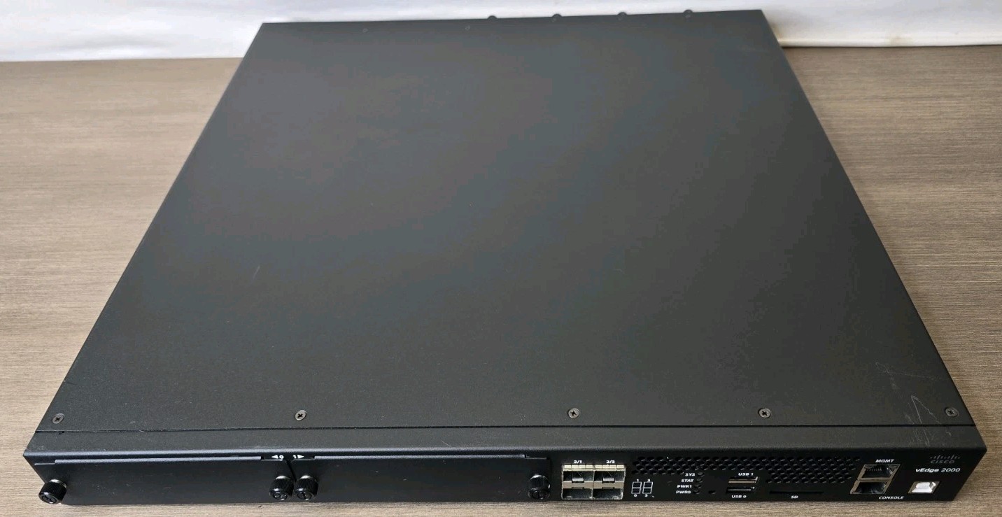 Cisco VEDGE-2000-AC-K9 4-Port Gigabit Router w/ 2x800W PSU 2x10GE-SFP+