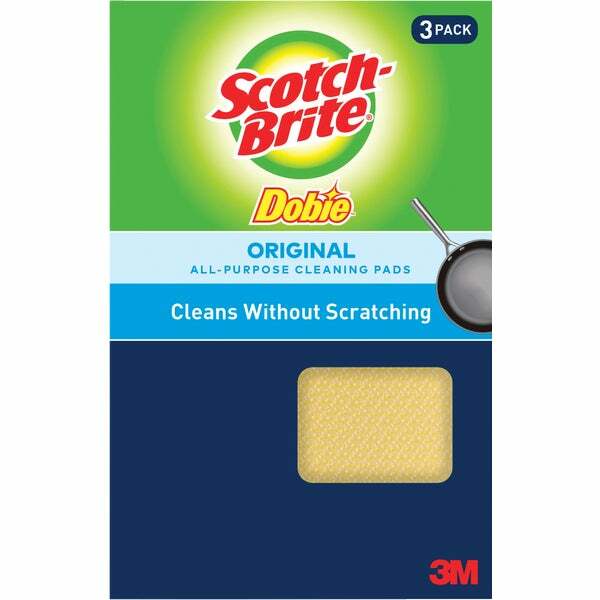 (8-3pk)-3M Scotch-Brite Dobie All Purpose Cleaning Scouring Pad 723-2F