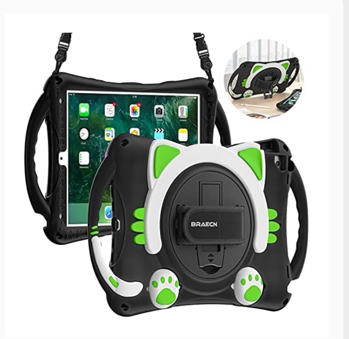 Kids Case for iPad 9th/8th/7th Gen Silicone Shockproof