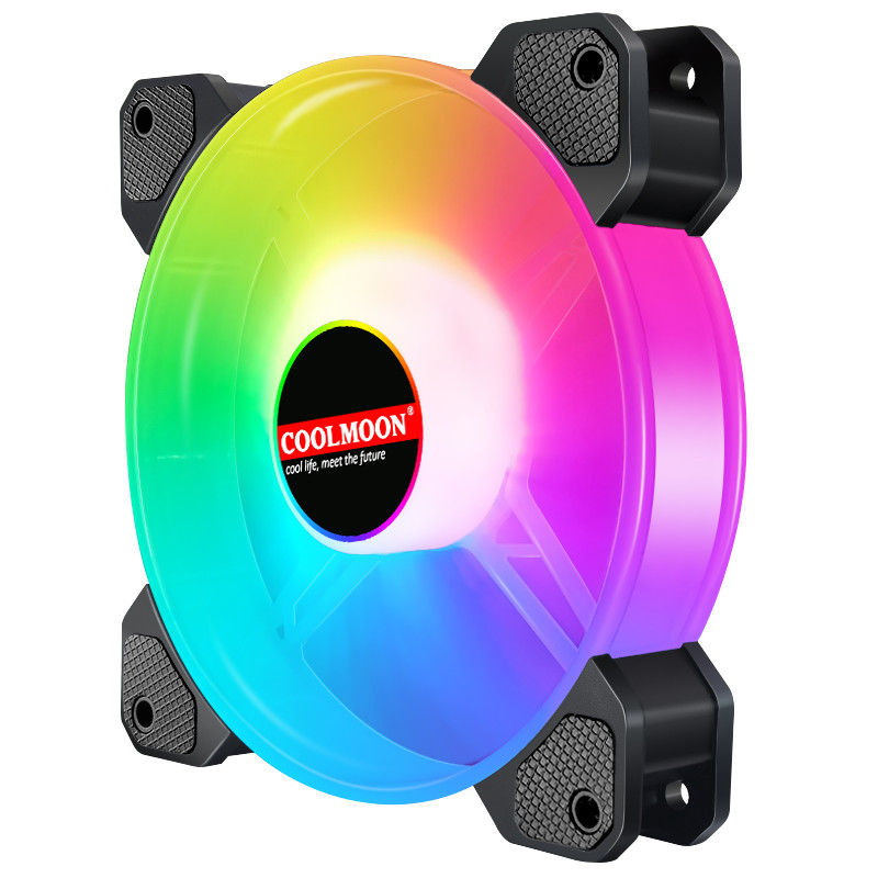 3 Pack ARGB 120mm computer case fan temperature control radiator silent lownoise