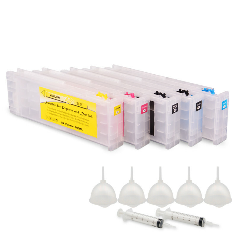 5pc 700ML T6941~T6945 Ink Cartridges for SureColor T3000 T3200 T5200 T7200 T3270