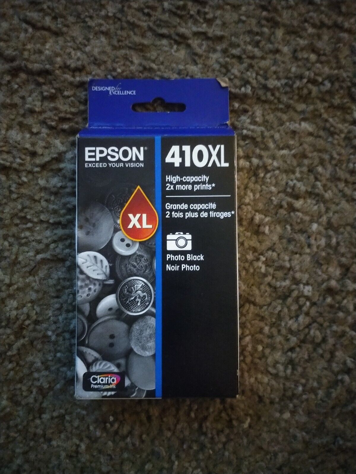 Epson 410XL Claria Premium High-Capacity Black Ink Cartridge - Exp. 5/24 - New