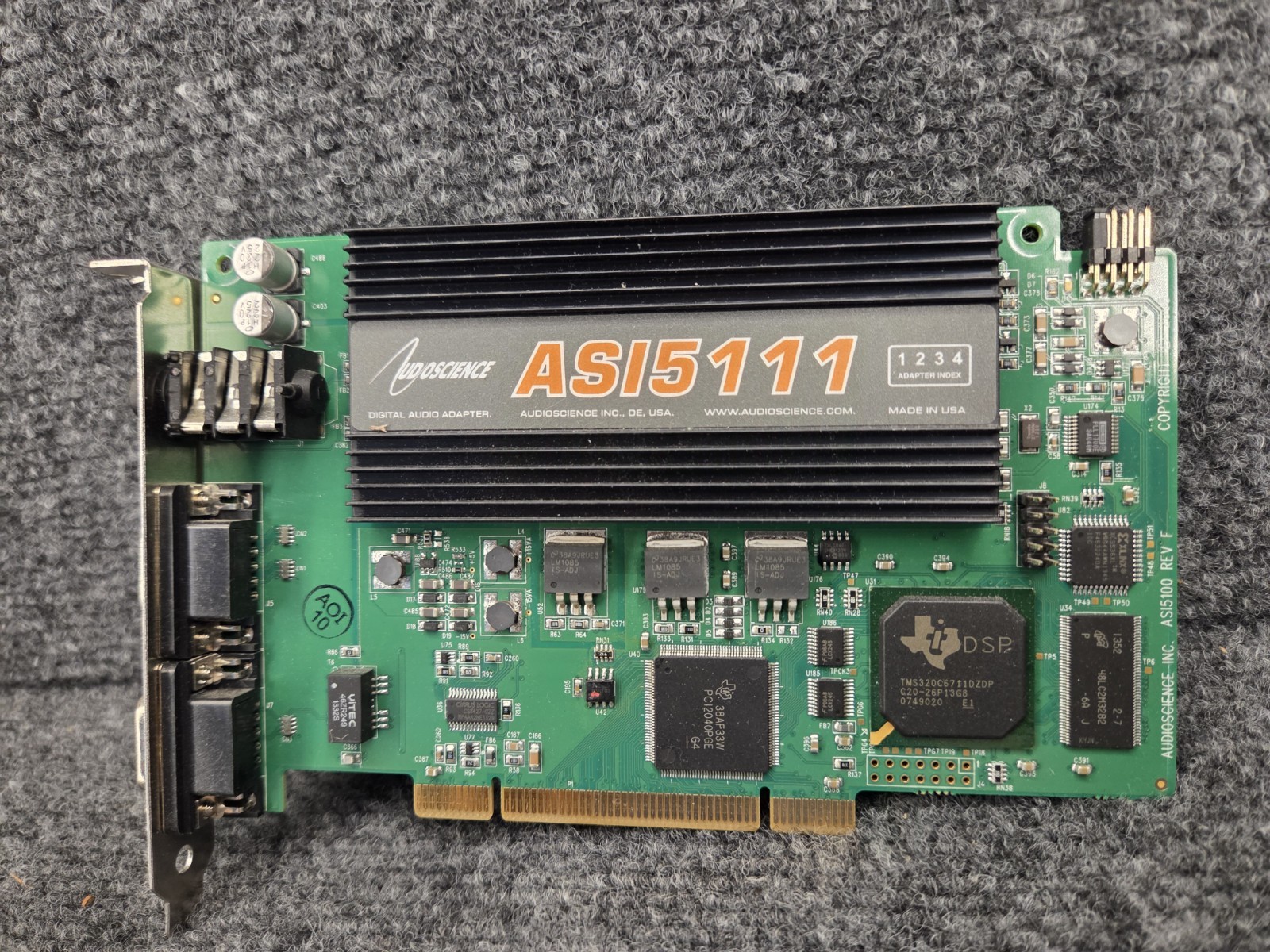 AudioScience ASI5111 Professional Broadcast PCI Audio Adapter Sound Card AES/EBU