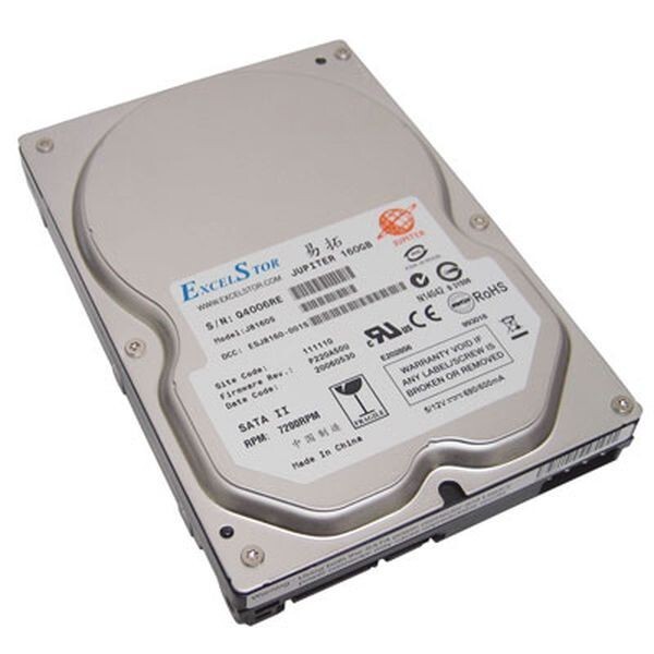 160GB SATA ExcelStor Jupiter J8160S 7200RPM 8MB HDD 3.5" Internal Hard Drive