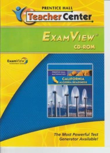 Prentice Hall: California Algebra Readiness: Teacher Center ExamView PC MAC CD