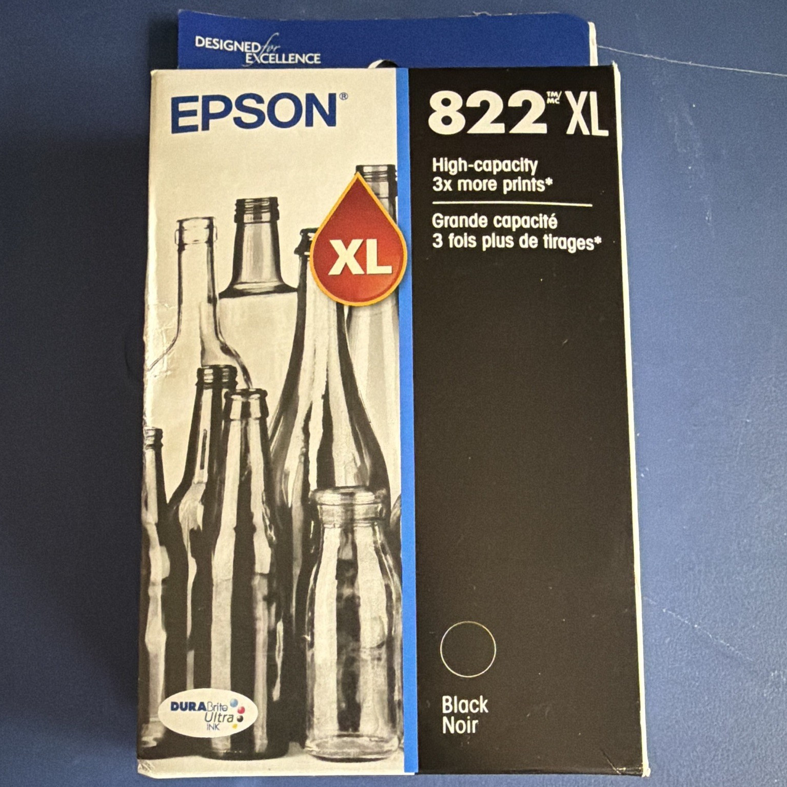 Epson 822XL Genuine/Original High Capacity Black Inkjet Cartridge T822XL120