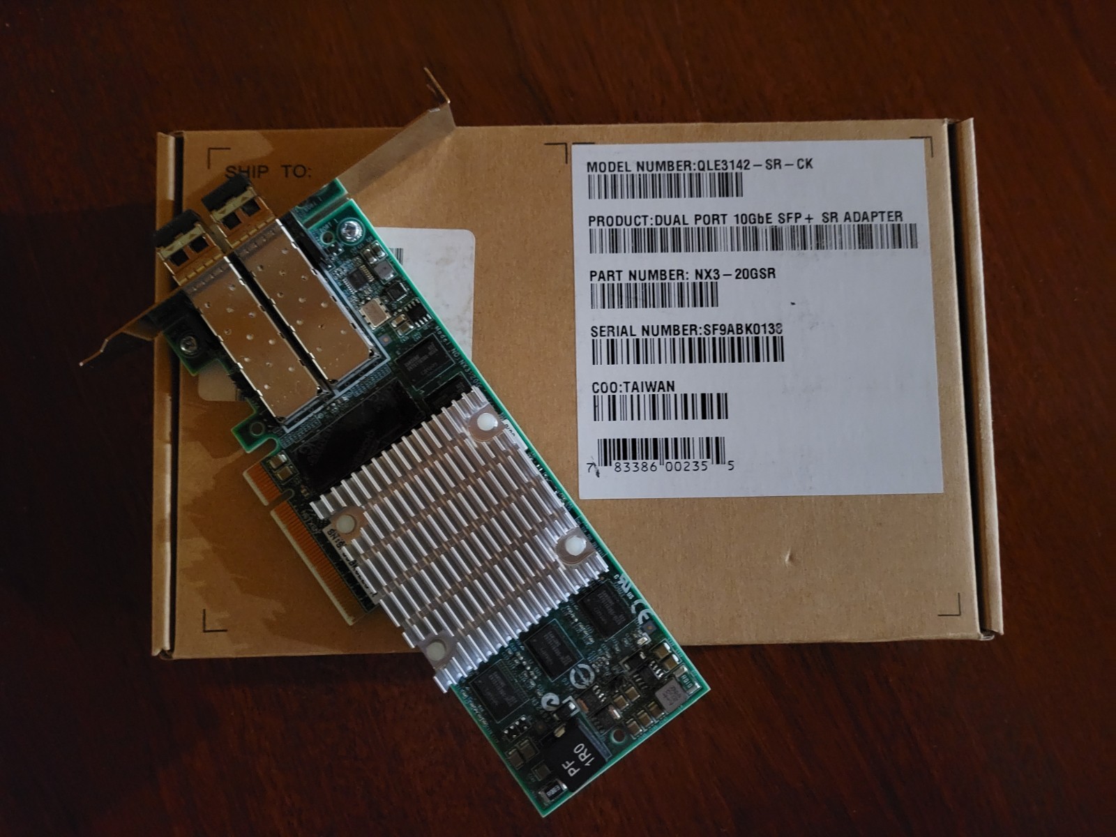 Qlogic 2 Port SFP_ 10GB Adaptor SK Multimode Fiber (QLE3142-SR-CK)
