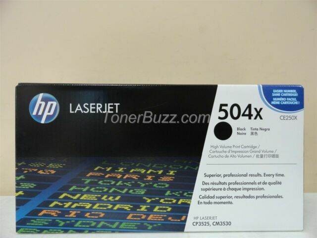 HP LaserJet 504x Black Toner Cartridge - CE250X New Genuine NIB