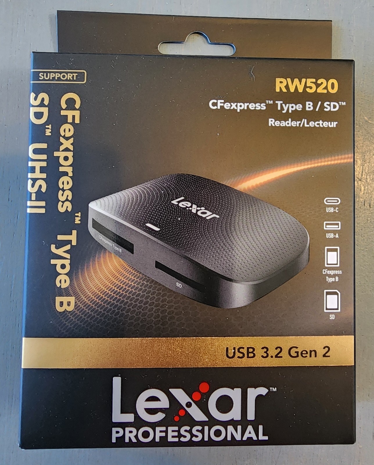 Lexar CFexpress Type B & SD Card Reader USB 3.2 Gen 2 10Gbps LRW520U