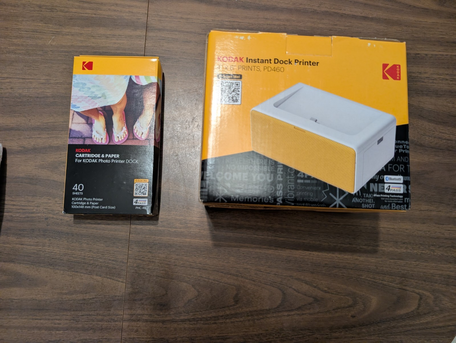 Kodak PD460 Instant Dock 4x6 Photo Printer Bundle + PHC-40 40 Sheet Paper