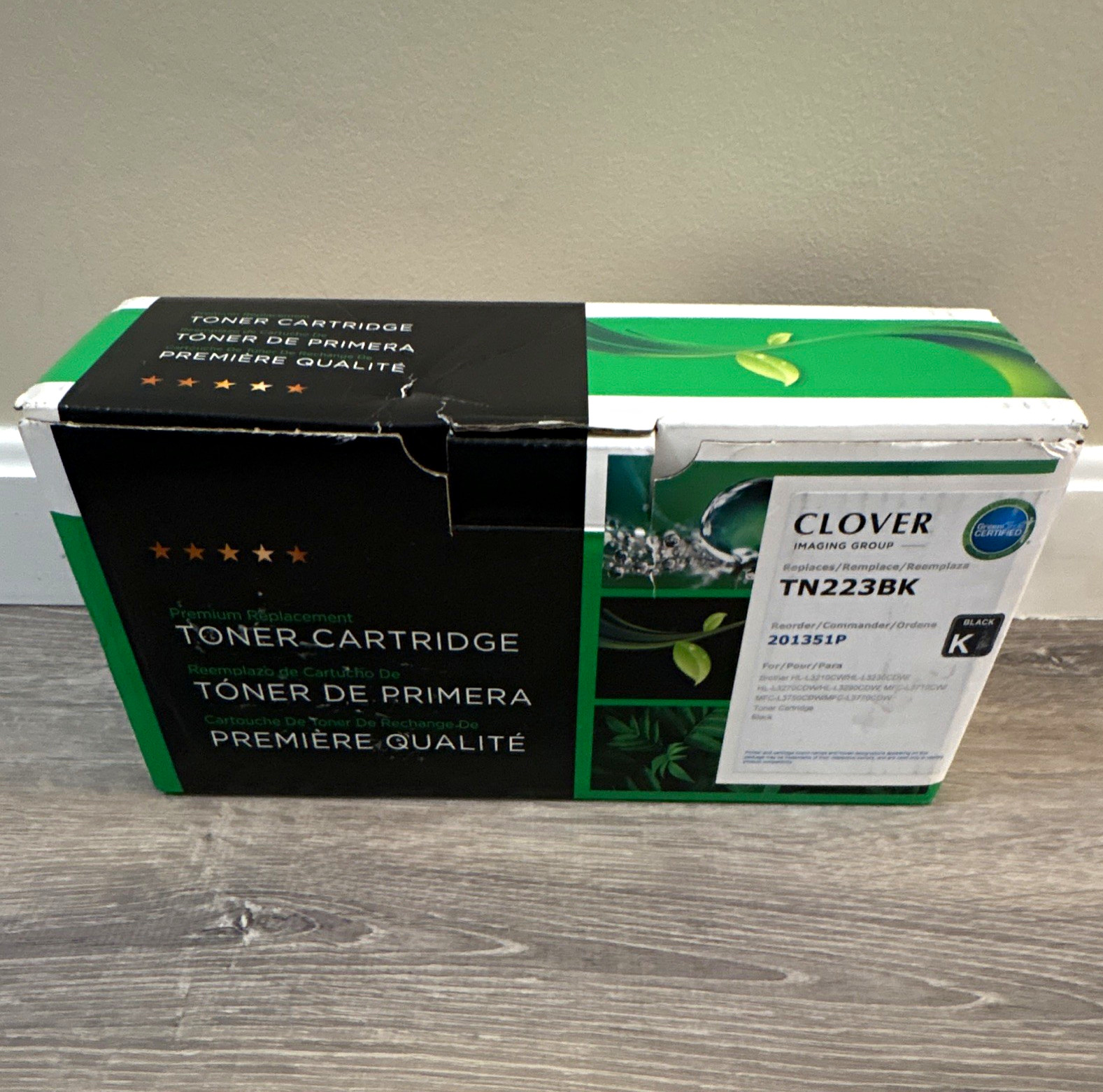 Clover TN223BK Black Premium Replacement Toner for Brother, MPN 201351P