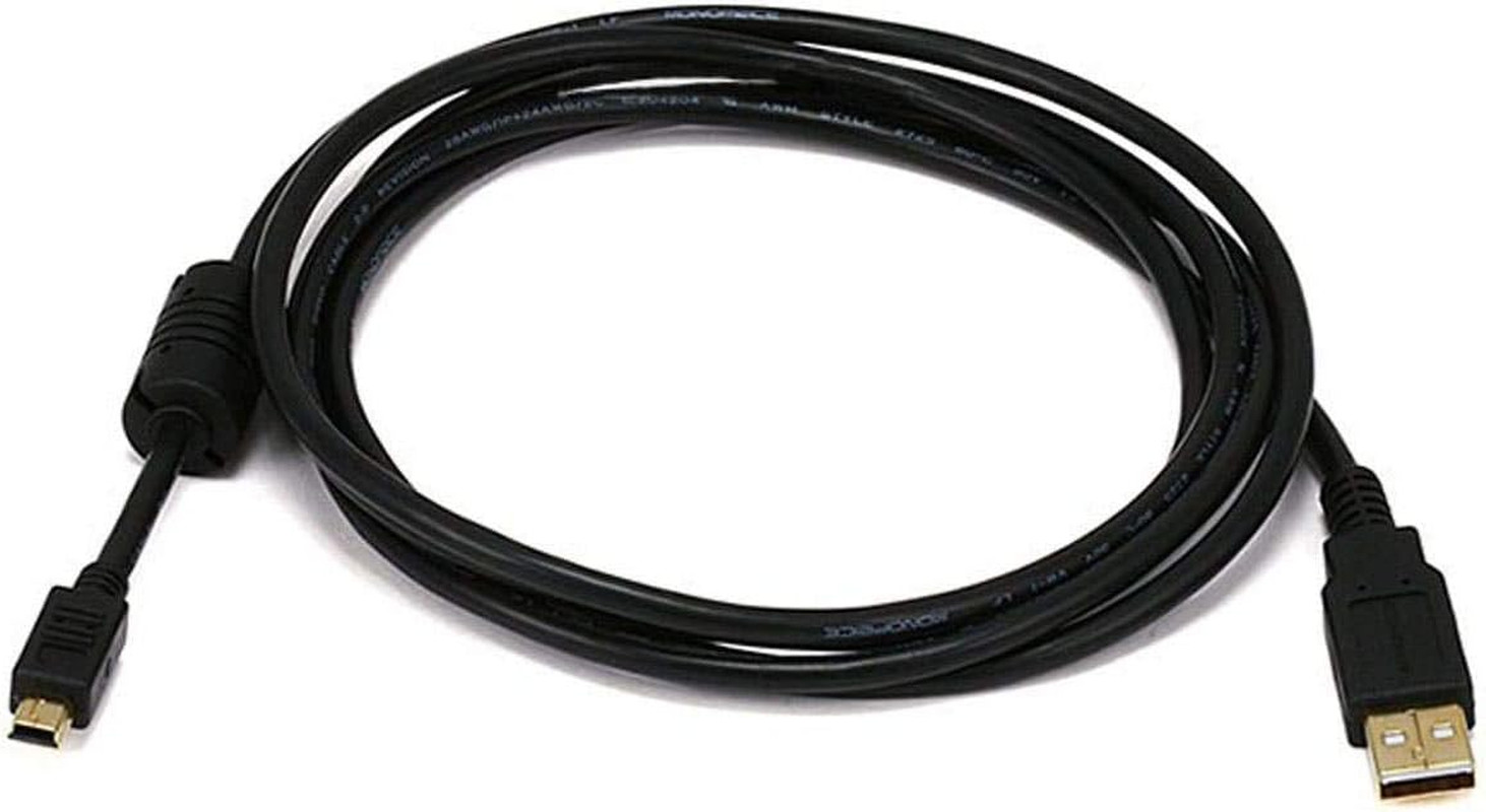 3-Feet USB 2.0 a Male to Mini-B 5Pin Male 28/24AWG Cable with Ferrite