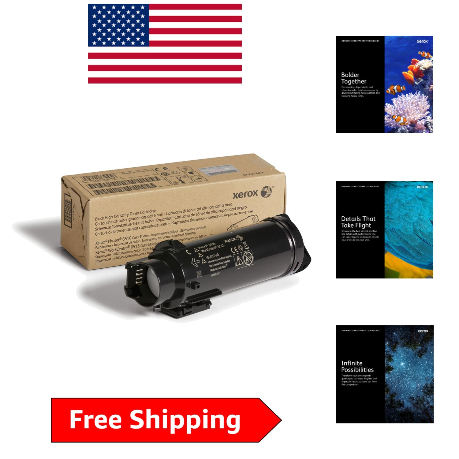 Genuine Xerox Phaser 6510/Workcentre 6515 Black Toner Cartridge - 5500 Pages