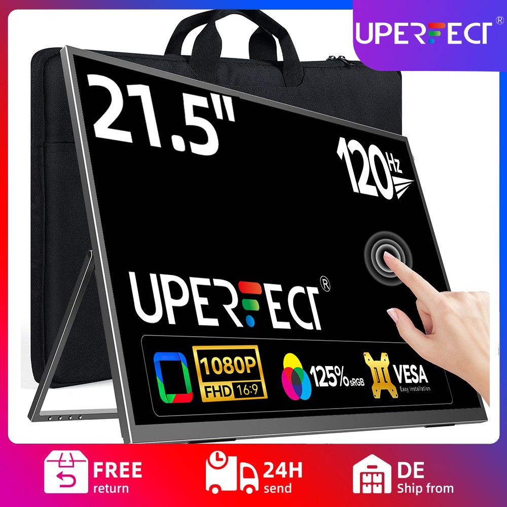 UPERFECT 21.5" Touchscreen Monitor 120Hz Gaming Monitor 1080P Portable Display A