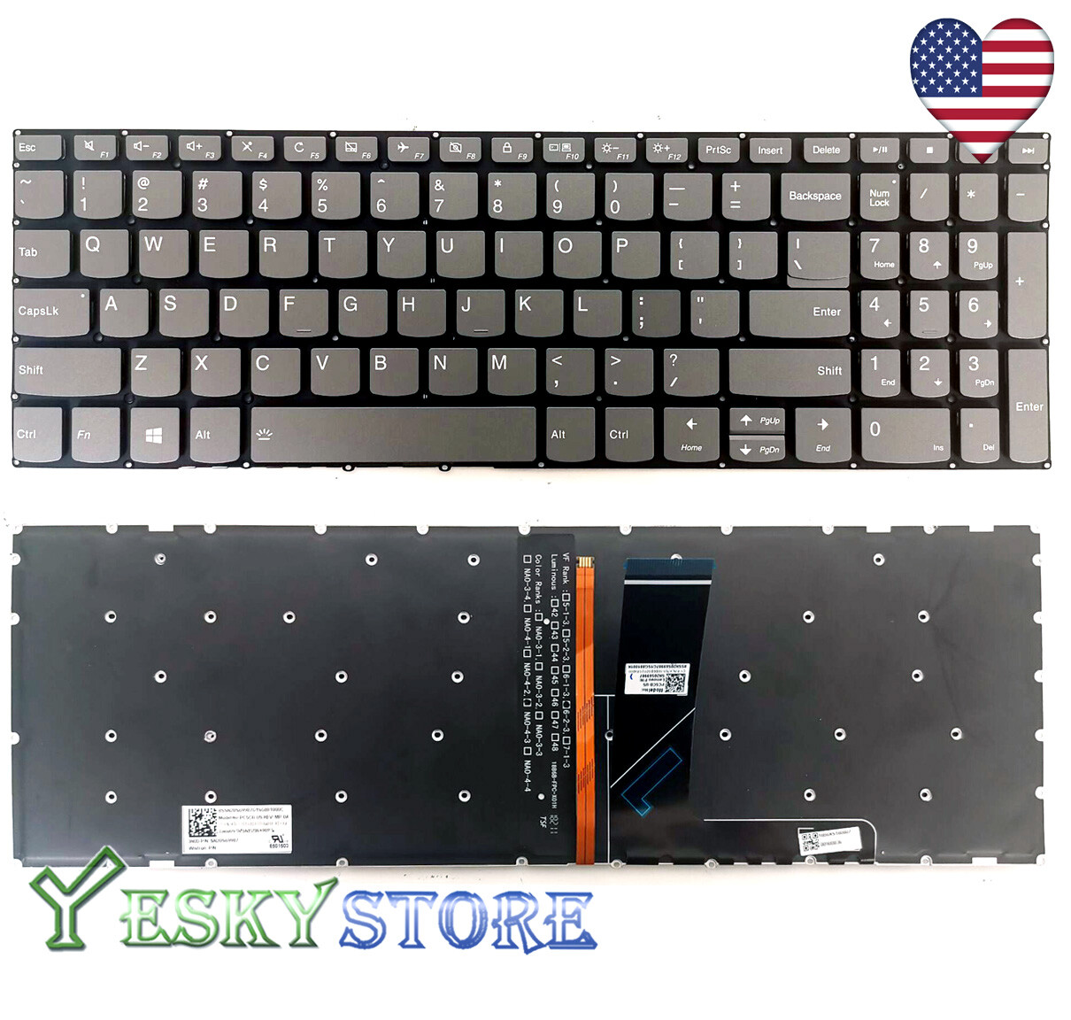  New US Lenovo IdeaPad 330-15ICH 330-15ICN 330-15IGM 330-15IKB Backlit Keyboard