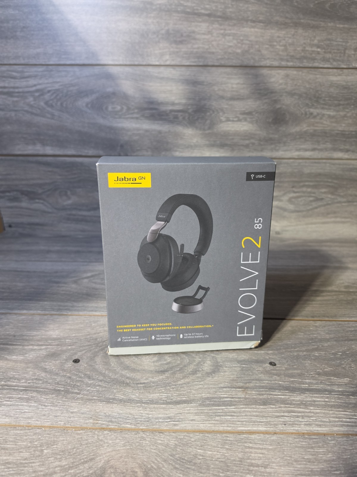 Jabra Evolve2 85 MS Stereo Wireless Headset USB-C Link380a Teams Black Brand New