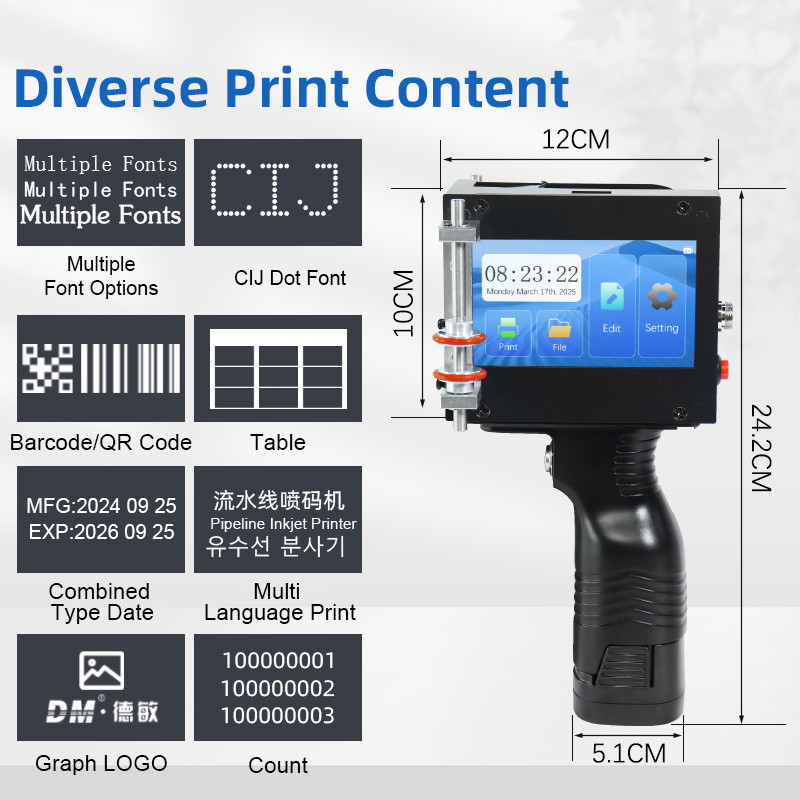 Handheld Inkjet Marking Machine for Copper Wire Cable Sheath Serial No