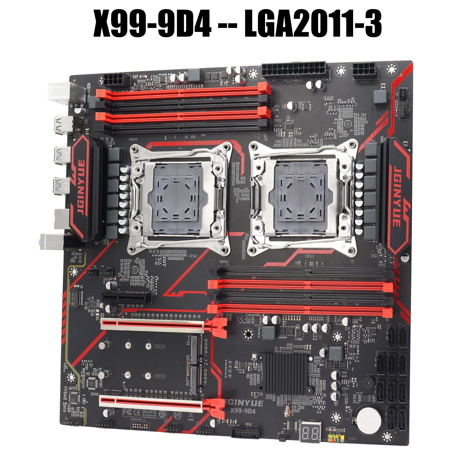 X99 Motherboard LGA 2011-3 8*DDR4 M.2 NVME NGFF Support Intel Xeon E5 V3 V4 CPU
