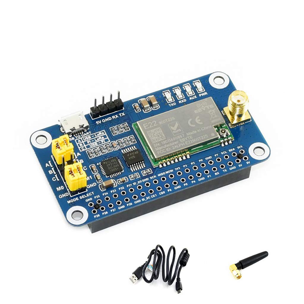 SX1262 LoRa HAT for Raspberry Pi, 915MHz Long Range LoRa Module with 5km Comm...