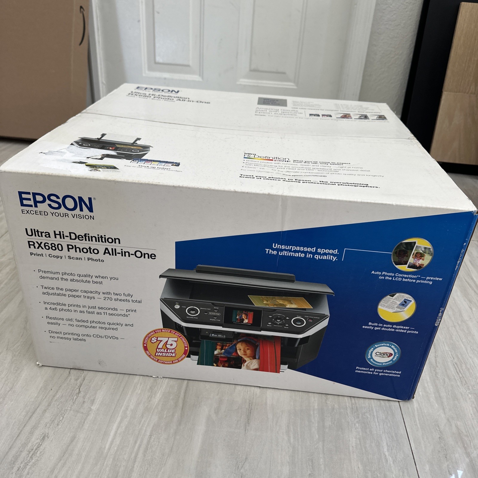 Epson Ultra Hi-Definition RX680 Photo All-in-One Printer Sealed New