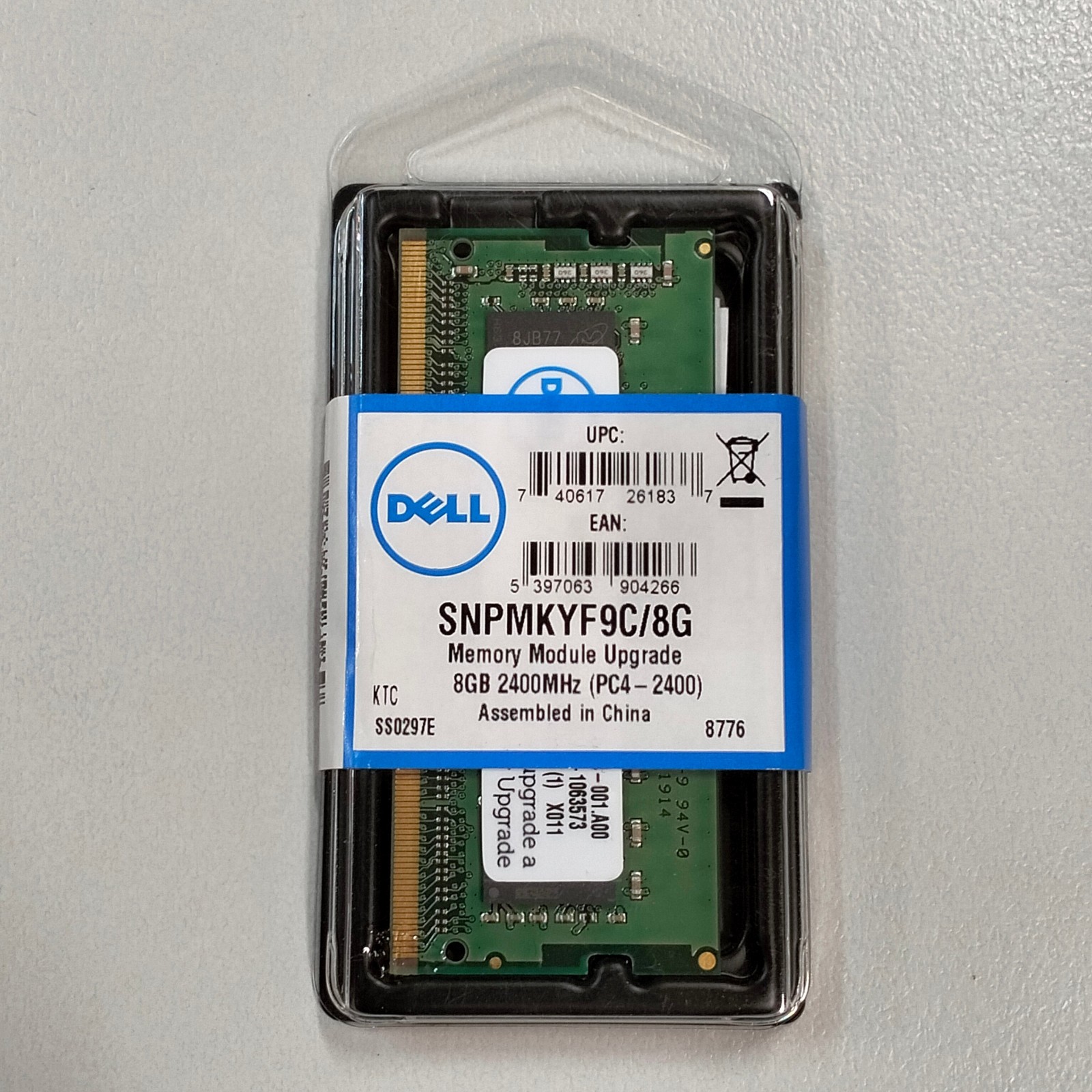 Dell Kingston 8GB DDR4 RAM PC4-19200 2400MHz CL17 SoDIMM KMKYF9-MIB SNPMKYF9C/8G