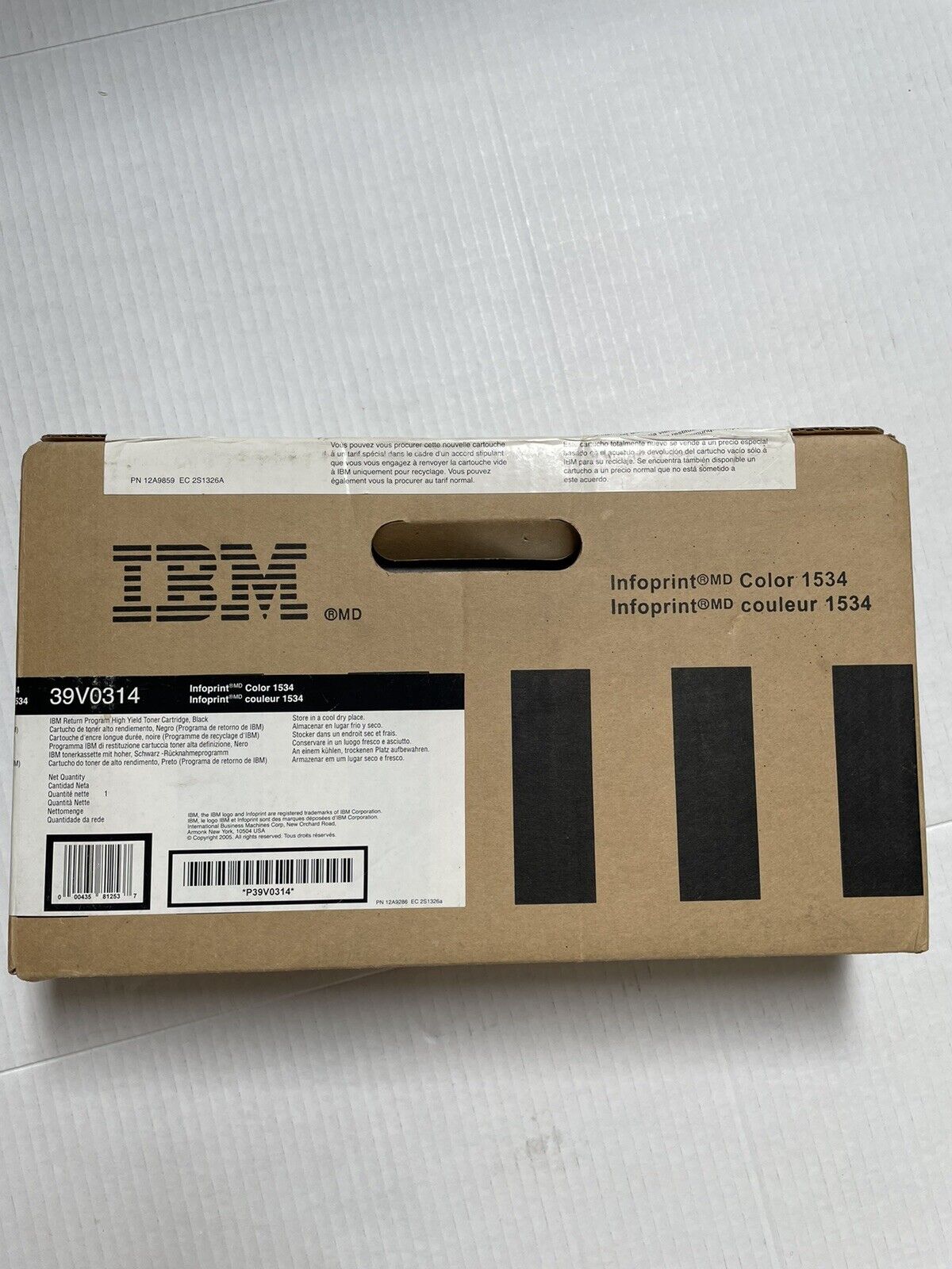Genuine IBM Toner Cartridge Infiprint@md Color 1534 / 39V0314  NEW SEALED