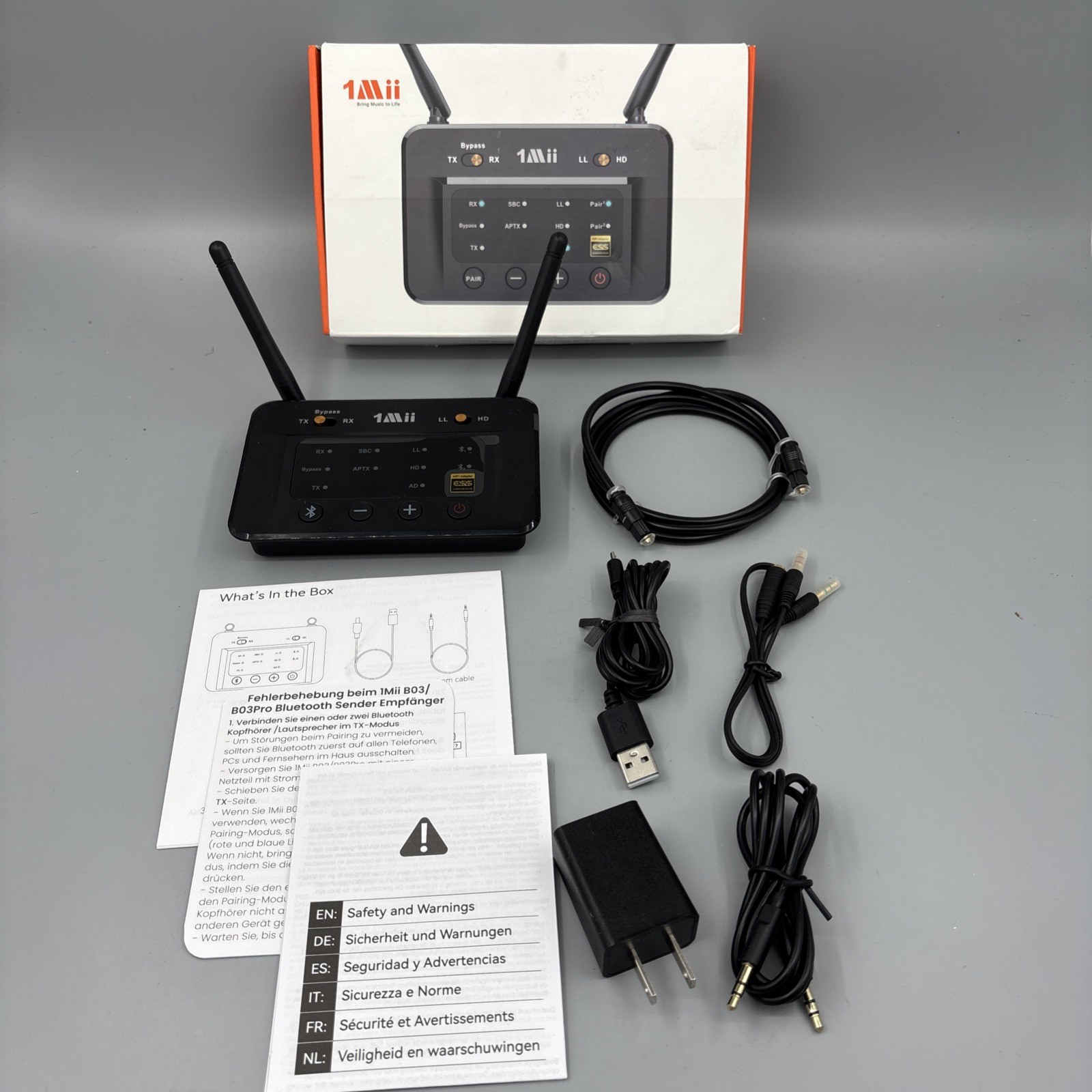 1Mii B03 Bluetooth v5.0 Adapter - Black