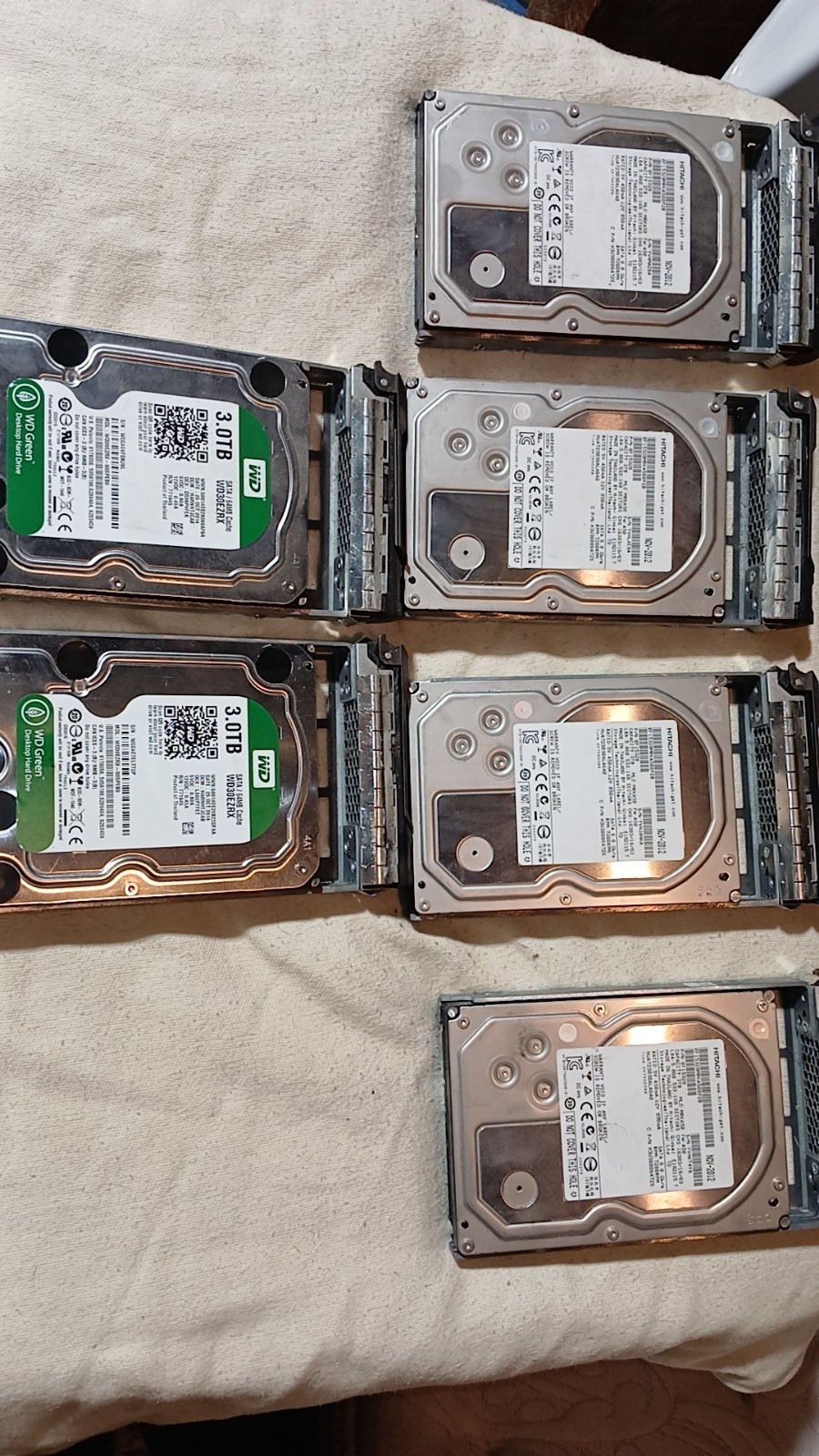 Mixed Brand 3TB Desktop HDD SATA 3.5'' Hard Drive Lot of 6 Untested. As-Is